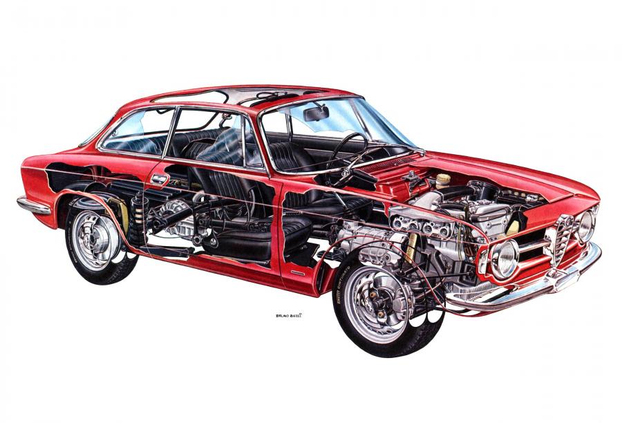 Схема Alfa Romeo Giulia GT 1300 Junior (105) 1966 года  (фото 2 из 10)